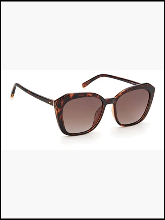 Fossil Rectangular Sunglasses with UV400 Protection - Brown Gradient Lenses main image 4